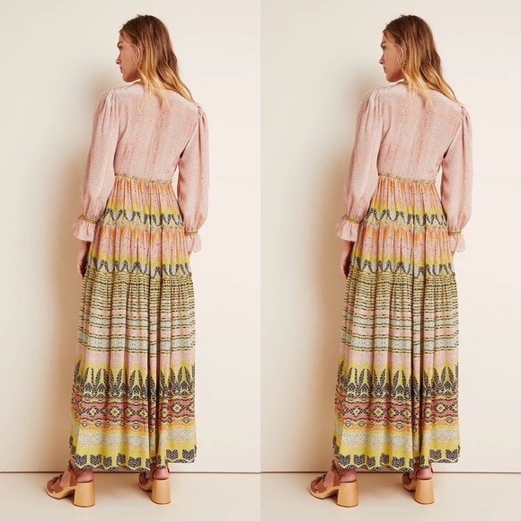 Anthropologie Giorgia Embroidered Maxi Dress - Picture 3 of 8